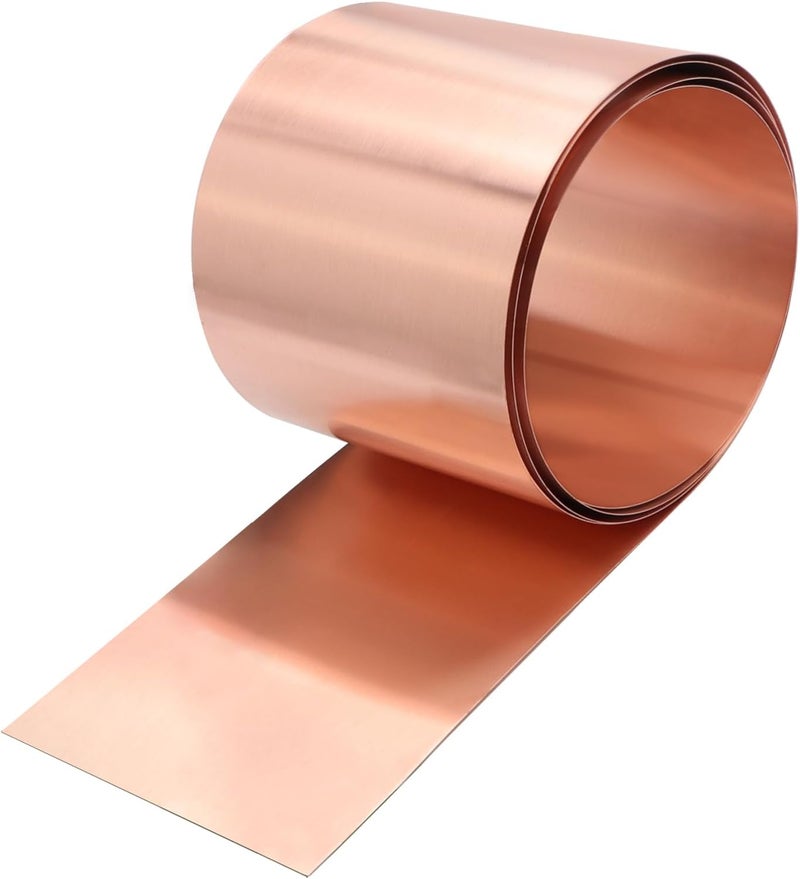 ELECTRAPICK Copper Flashing,24 Gauge(0.5mm) Thickness, 6in x 20ft, 99.95% Pure Copper Sheet Roll, Roofing Metal Flashing Roll for Contractors DIY Projects - Image 1